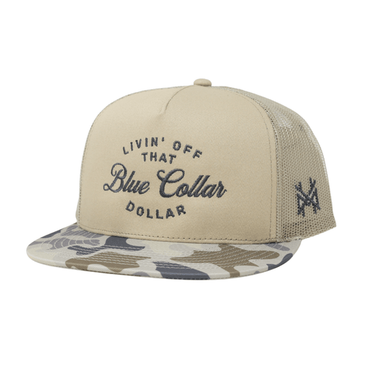 Blue Collar Dollar Trucker Hat - Snapback Workwear Cap