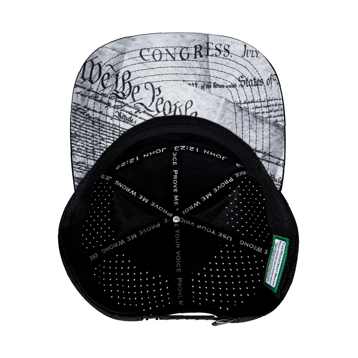 FREEDOM Hat - Black/White Flat Bill with Laser Mesh (Preorder - Ships May)
